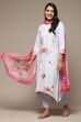 Sky Blue Viscose A-Line Kurta Pants Suit Set