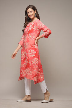 Coral LIVA Straight Printed Kurta image number 3