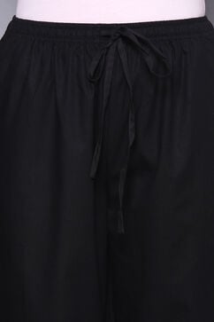 Black Cotton Solid Pant image number 1