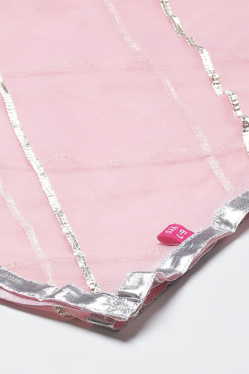 Pink Art Silk Straight Kurta Sharara Suit Set image number 3
