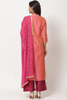 Rani Pink Embroidered Easy Stitch Suit Set image number 4