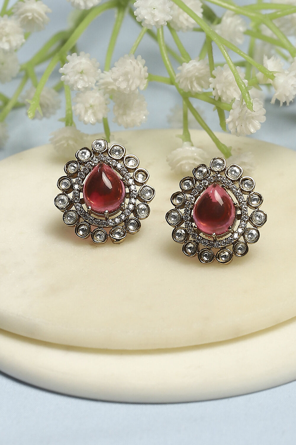 Red Stone Earrings image number 0