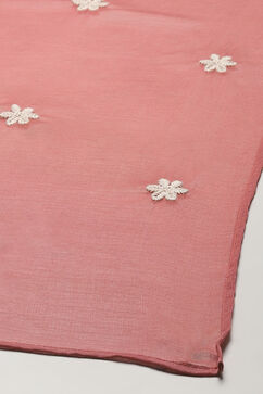 Pastel Pink Rayon Unstitched Suit set image number 4