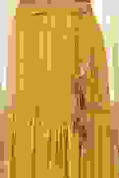 Ochre Yellow Embroidered Straight Suit Set image number 2