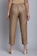 Brown Viscose Silk Pants image number 5