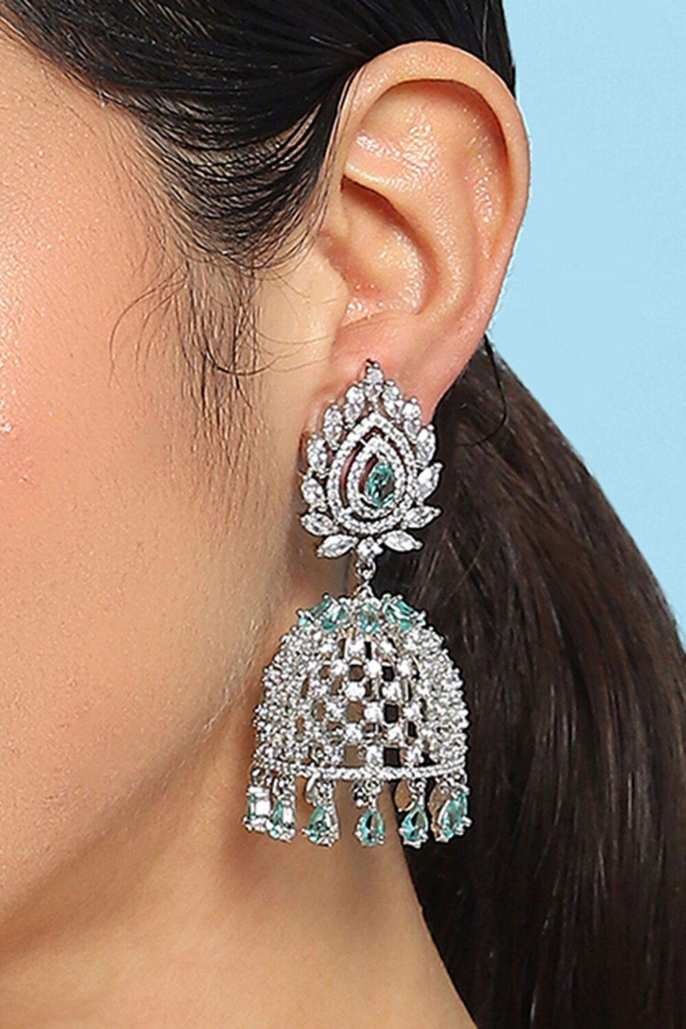 Blue Alloy Jhumka image number 1