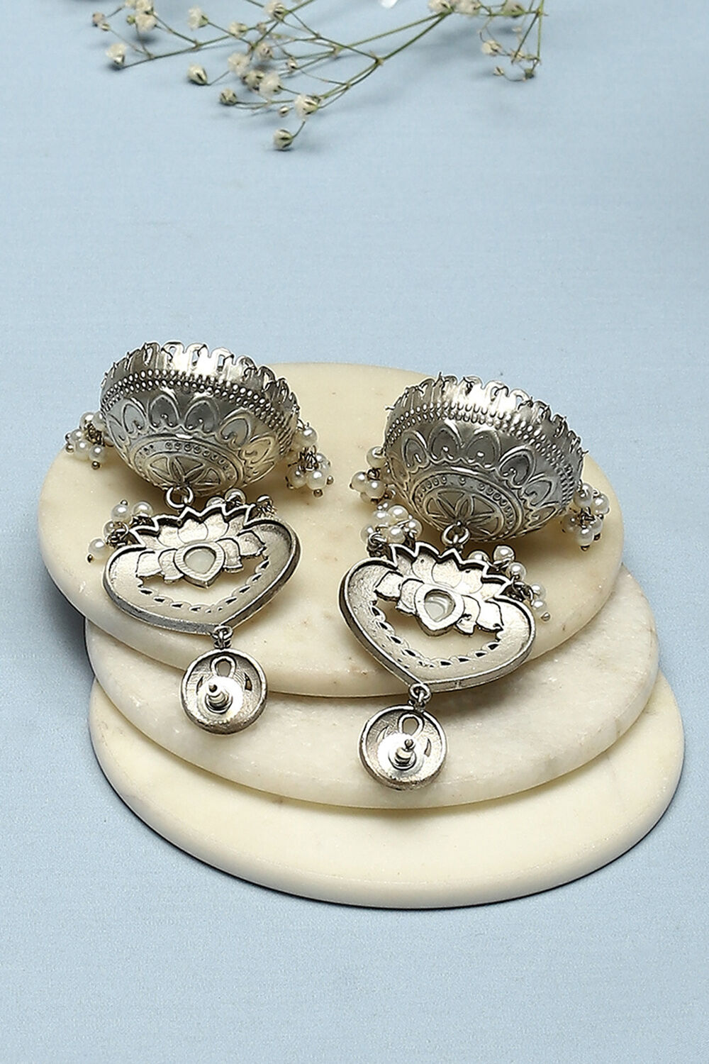 Oxidised Brass Jhumkas image number 2