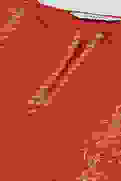 Red Printed Cotton Straight Kurta Slim Pants Suit Set image number 1