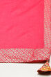 Fuschia Cotton Anarkali Kurta Churidar Suit Set image number 2