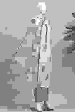 Grey Cotton Hand Block Print Unstitched Suit Set image number 4