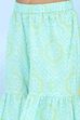 Mint Green Cotton Printed Gathered Suit Set image number 2