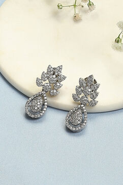 White Brass Earrings image number 0