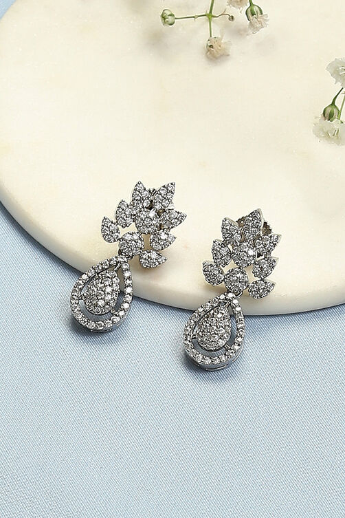 White Brass Earrings image number 0