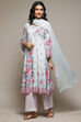 Steel Blue Rayon Straight Kurta Palazzo Suit Set image number 0