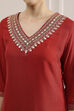 Blue Solid Straight Kurta image number 1