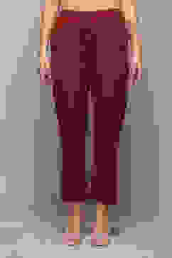 Maroon Cotton Regular Yarndyed Palazzo image number 5