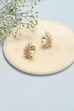 Gold & White Brass Earrings image number 0