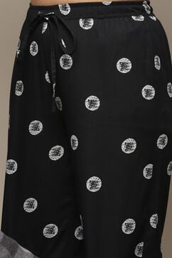 Black Cotton Straight Kurta Pants Suit Set image number 2