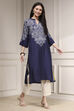 Olive Green Printed Straight Kurta image number 4