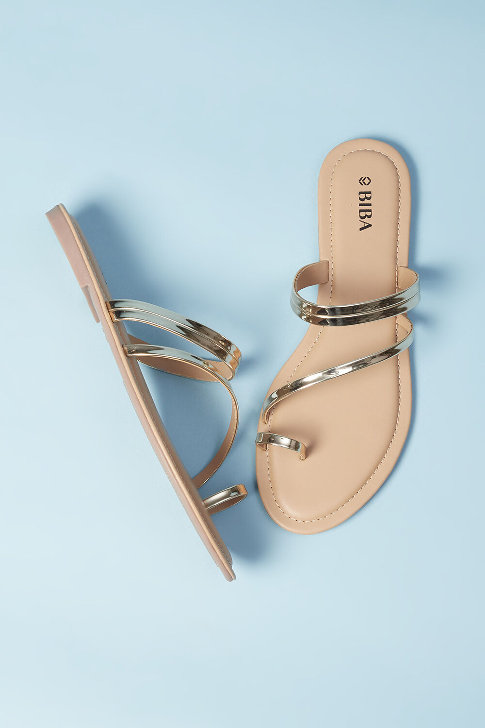 Gold 2 strap sale sandals