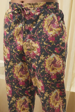 Navy Berry Rayon Flared 2 Piece Set image number 2