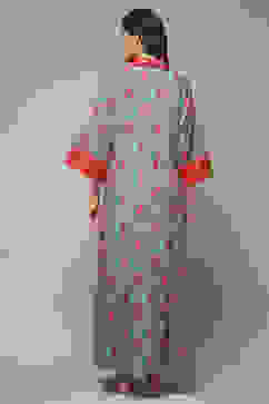 Sap Green Cotton Printed Nightwear image number 4