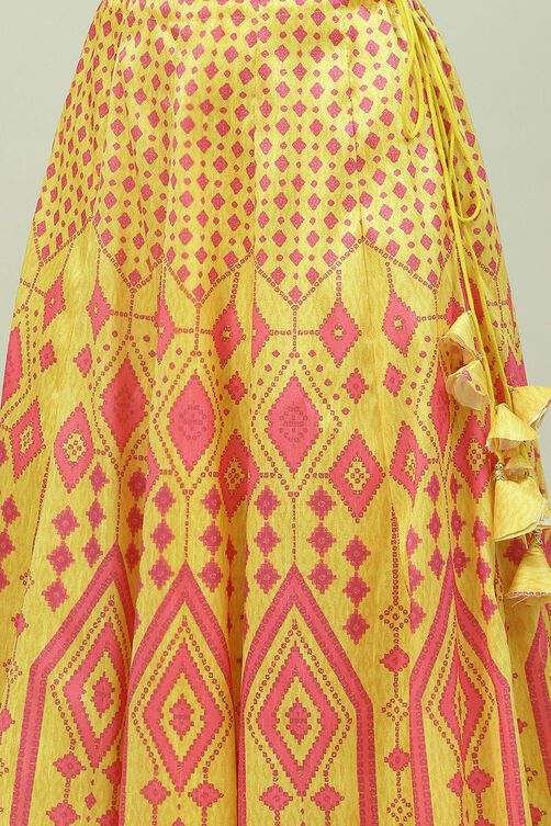 Yellow Art Silk Skirt image number 1