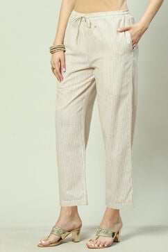 Brown Cotton Pants image number 2