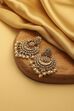 Peach Pearl Gold Plated Brass Chandbali image number 0