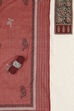 Off-White-Red Flex Hand Block Print Unstitched Suit Set image number 1