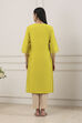 Lime Viscose Blend Straight Kurta image number 3