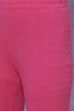 Pink Art Silk Printed Tunic And Leggings Set image number 2