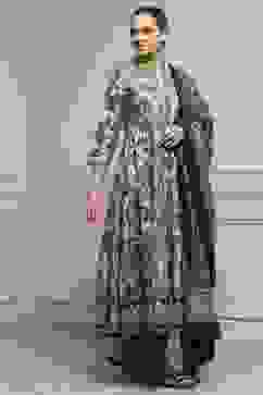 Beige and Green Cotton Printed Anarkali Suit Set image number 5