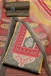 Assorted Chanderi Blend Printed Embroidered Unstitched Suit Set image number 0