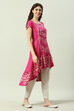 Purple Rayon Asymmetric Printed Kurta Dress image number 3