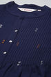 Navy Cotton Yarndyed Kurti image number 5