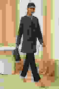 Navy Blue Printed Straight Jacket image number 0