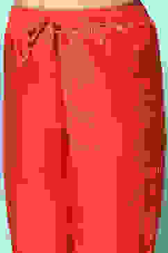 Blue Orange Poly Viscose A-Line Solid Suit Set image number 2