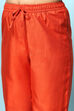 Blue Orange Poly Viscose A-Line Solid Suit Set image number 2