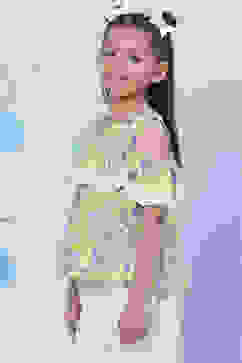 Lime Green Relaxed Printed Top image number 2