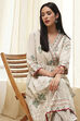 Beige and Green Cotton Angrakha Anarkali Kurta Set image number 0