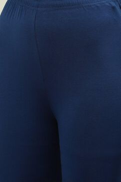 Deep Blue Cotton Lycra Churidar image number 1