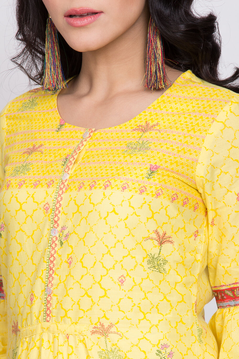 Yellow Straight Kurta image number 1
