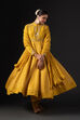 Rohit Bal Orange Cotton Silk Anarkali Printed Suit Set image number 9
