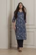 Blue Cotton Straight Kurta image number 0