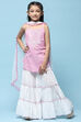 Pink Cotton Straight Set image number 7