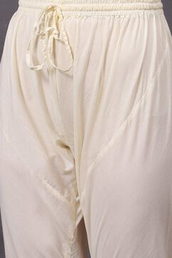 Rohit Bal Off White Cotton Silk Anarkali Printed Suit Set image number 2