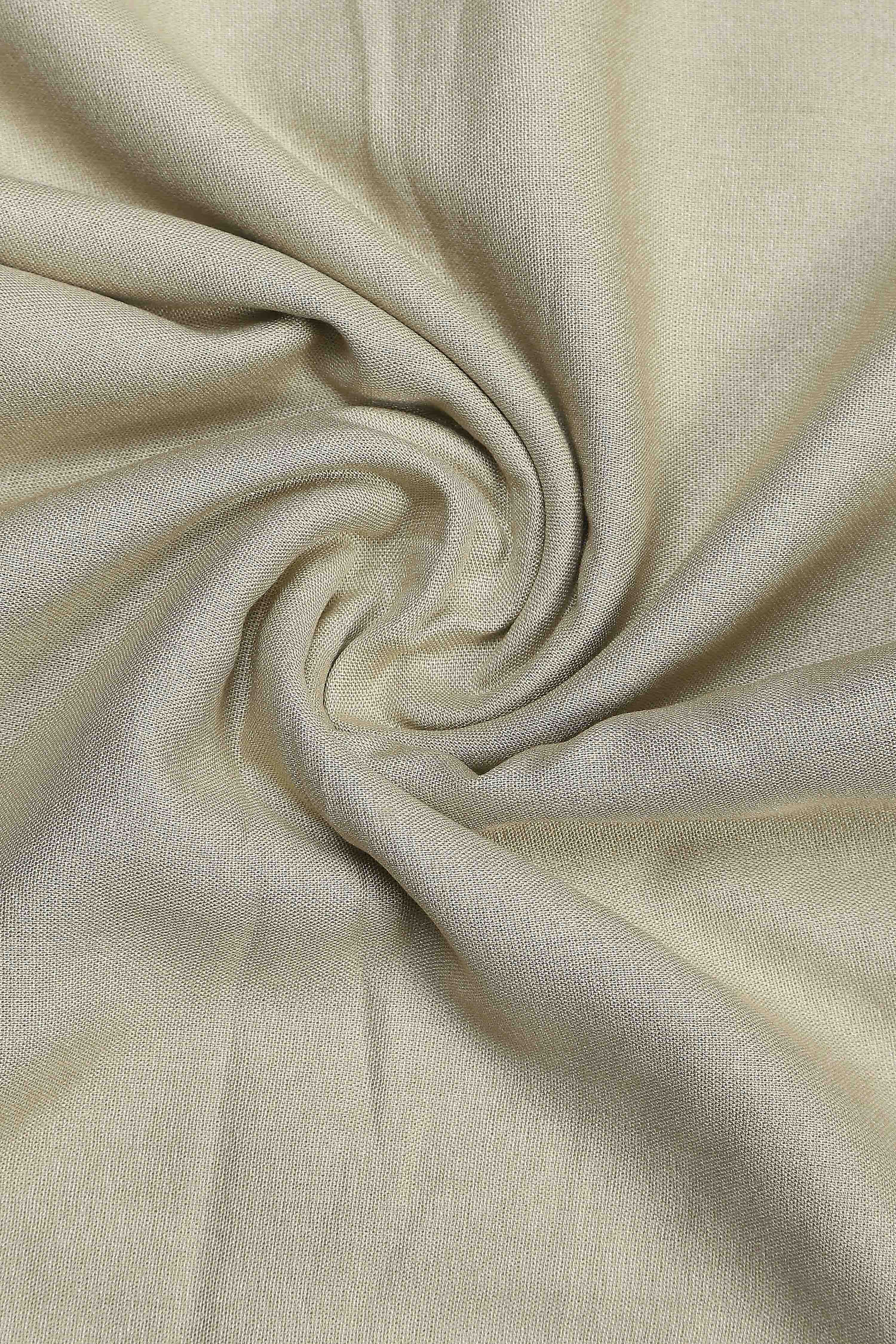 Cream-Toned Muslin Rajasthani Print Unstitched Suit Set image number 2