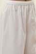 White and Red Cotton Asymmetric Suit Set image number 2