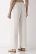 White Viscose Rayon Straight Palazzos image number 5